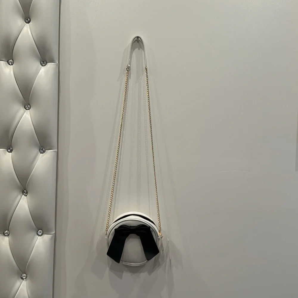 White Vegan Bow handbags